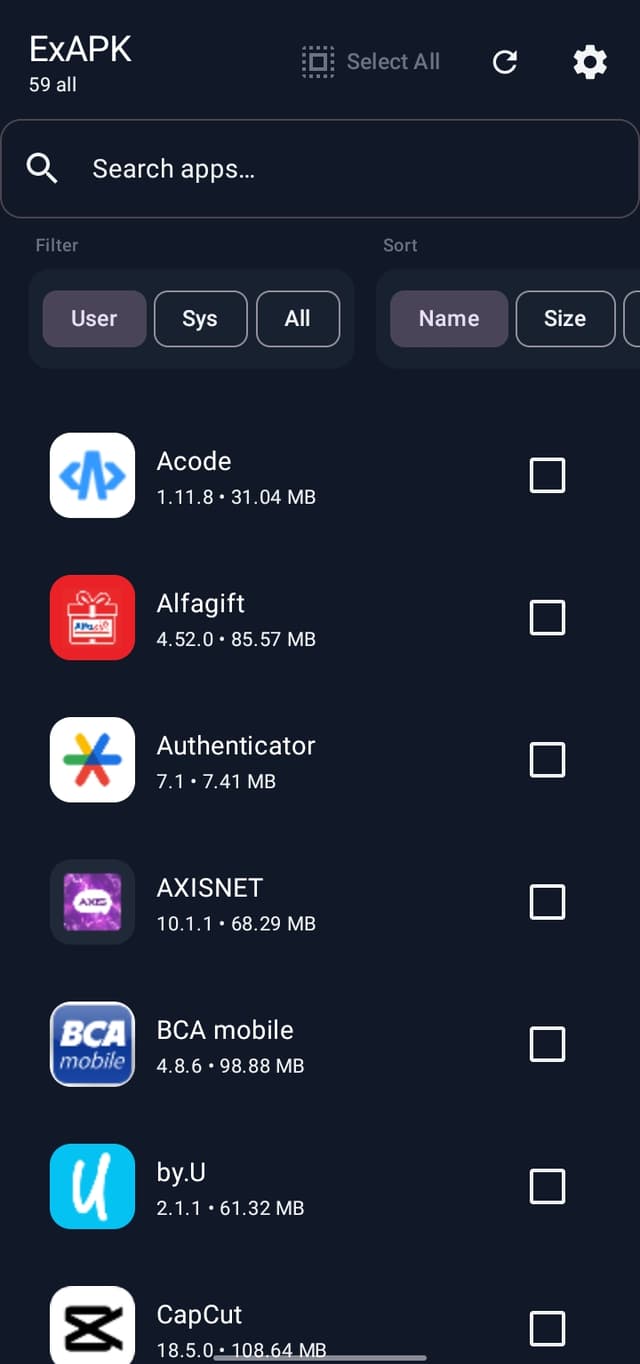 ExAPK Dashboard