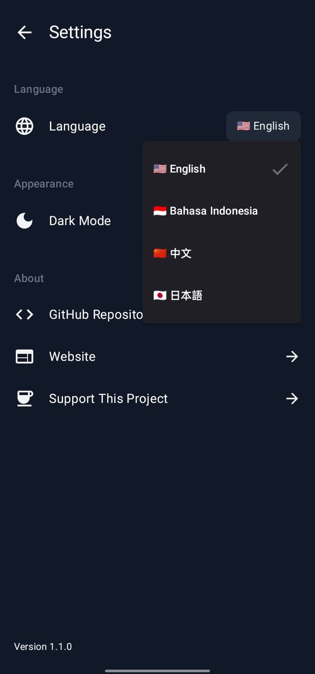 Language Settings